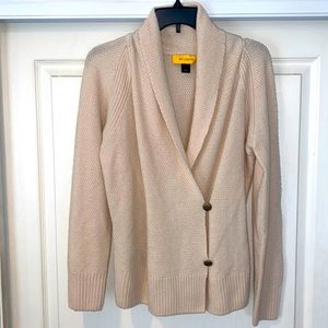 St. John Beige Cardigan with Button Detail